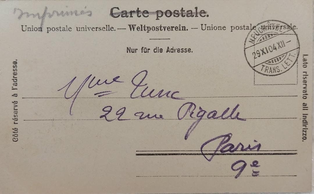 Cartoline postali: NEUCHÂTEL - Voilier - 1904 – Usato da Delémont venduto da Domdom1 1