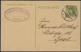 FL - Ganzsache - 1921 - Postkarte - Vaduz
