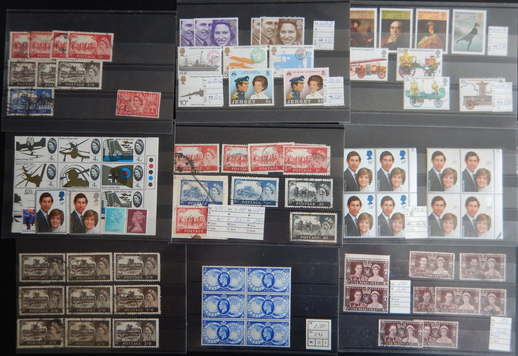 Alle Briefmarken: Grossbritannien kleine Sammlung – Gebraucht aus Zürich von Muehlekauf 1