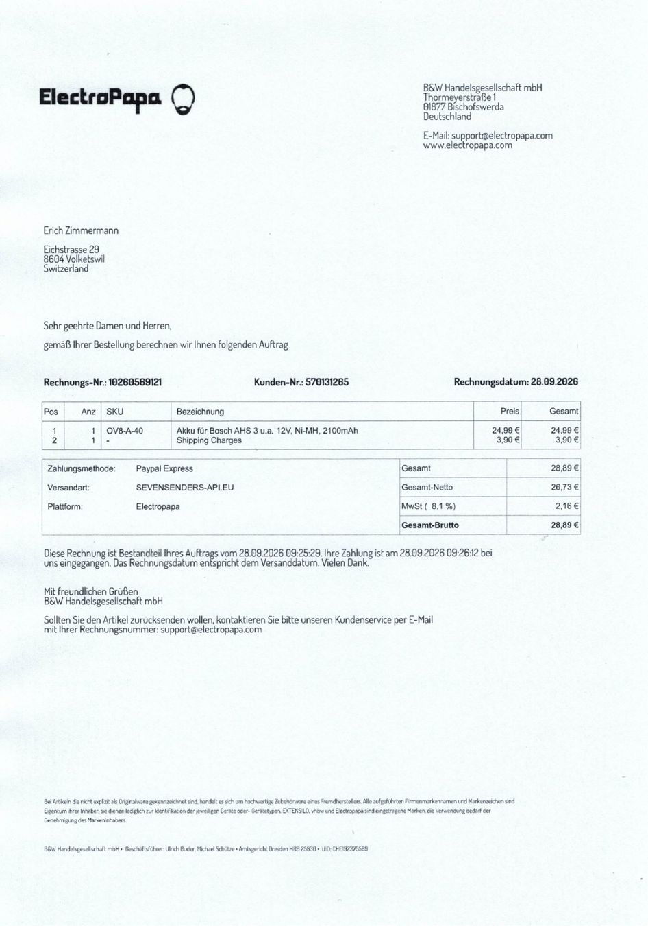 Bosch Trapani: Bosch Akku Schrauber – Usato da Volketswil venduto da sidecare47 2
