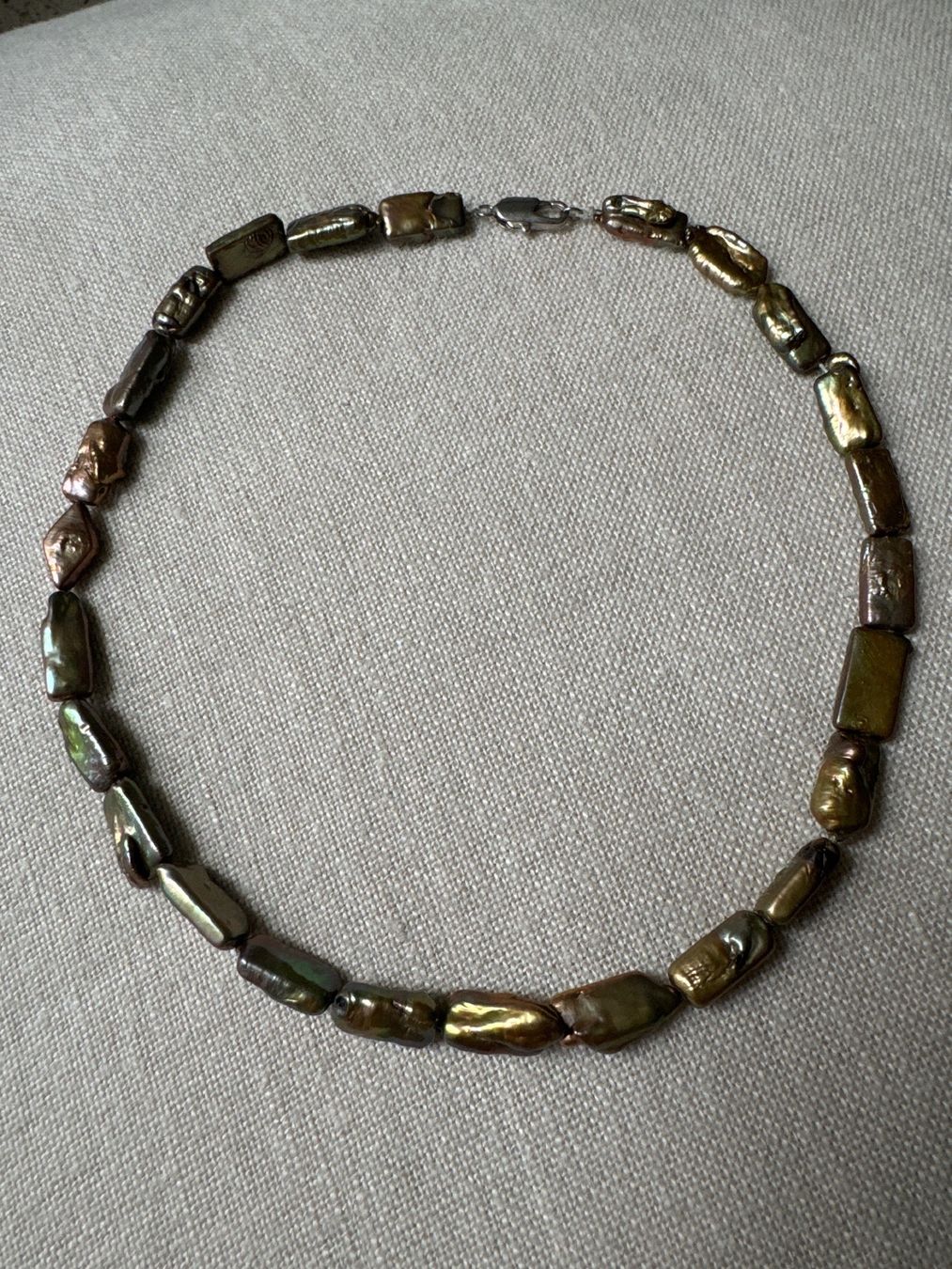 Perle (finte): Perlen Kette Farbe Olive-Kupfer – Nuovo (secondo la descrizione) da Brütten venduto da Rod816 1