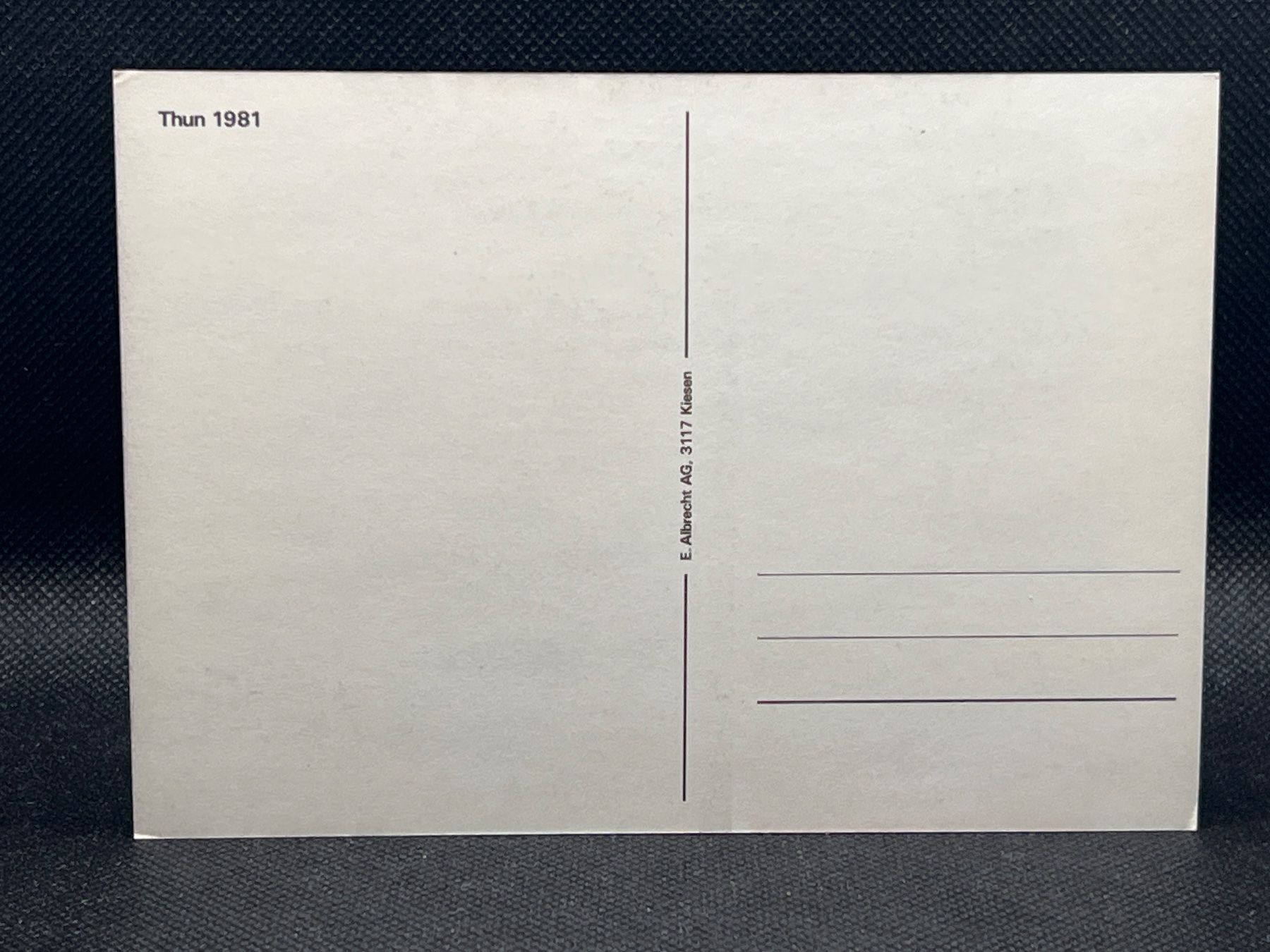 Cartoline postali: Thun 1981 – Usato da Widnau venduto da Brusi9 1