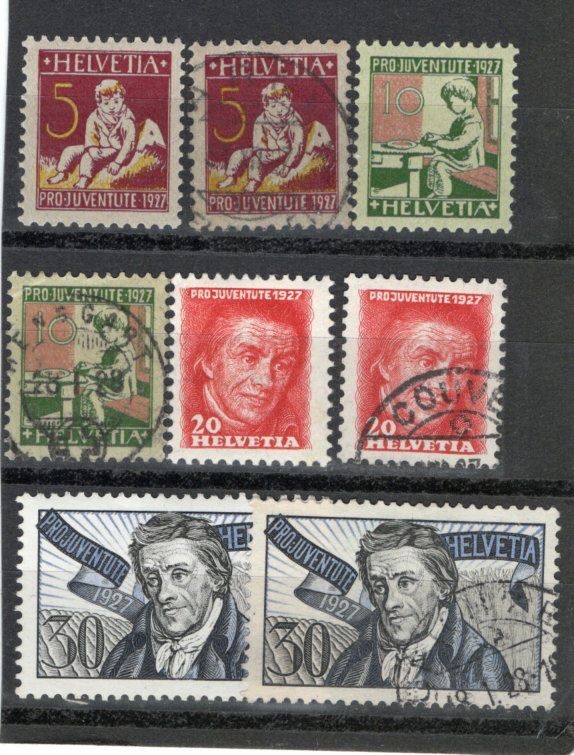 Tutti i francobolli: 02c PJ 1927 Pestalozzi – Usato da BREGANZONA venduto da adelio8