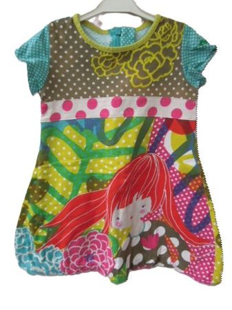 Blickfang im ÜBERGANG: CATIMINI ca.Gr. 86 Shirtkleid L 45cm