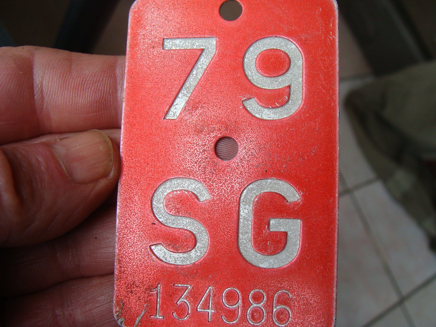 Insegne: Plaque de vélo, canton de St Gallen – Usato da Cuarny venduto da hen_g7hn