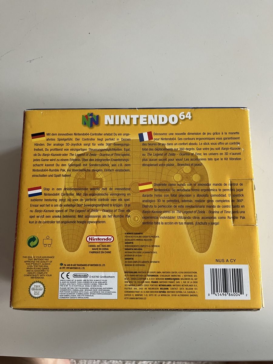 Controller: N64 Controller in gelb - in OVP - Top Zustand – Usato da Baden venduto da tob_t8gw 4