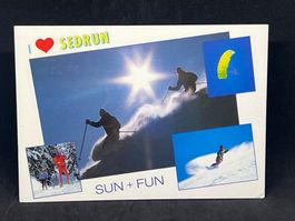 Ansichtskarte: Sedrun 1450m