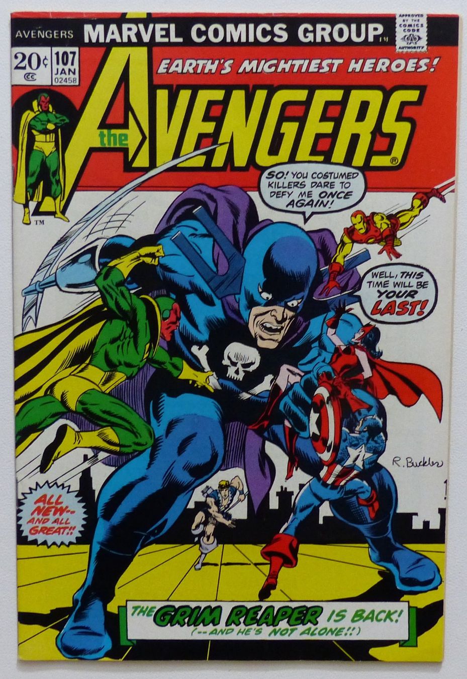 Fumetti: AVENGERS #107 GRIM REAPER IS BACK MARVEL 1973 – Usato da Lugano venduto da YouWantUS