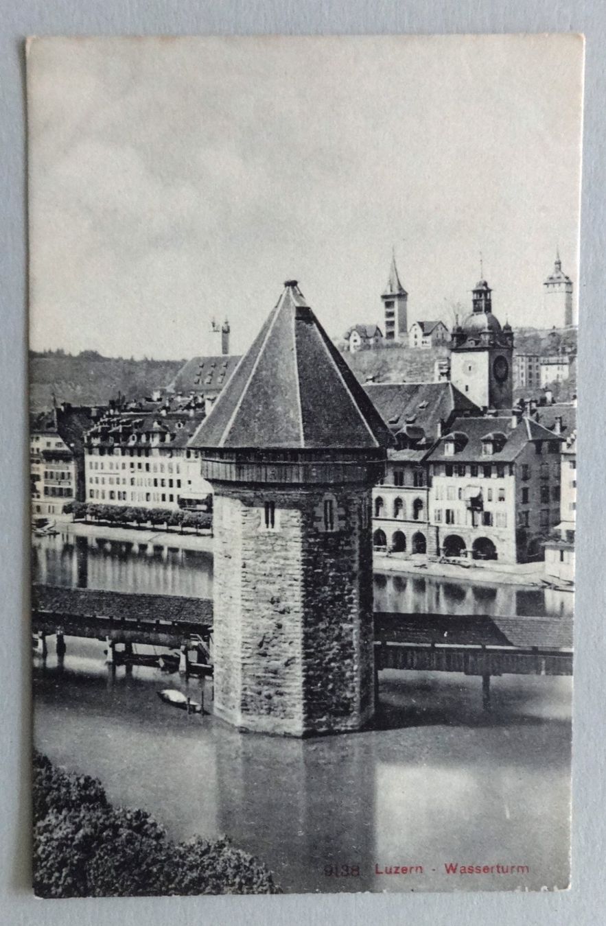 Ansichtskarten: Luzern - Wasserturm – Gebraucht aus Fétigny von Billy2miny