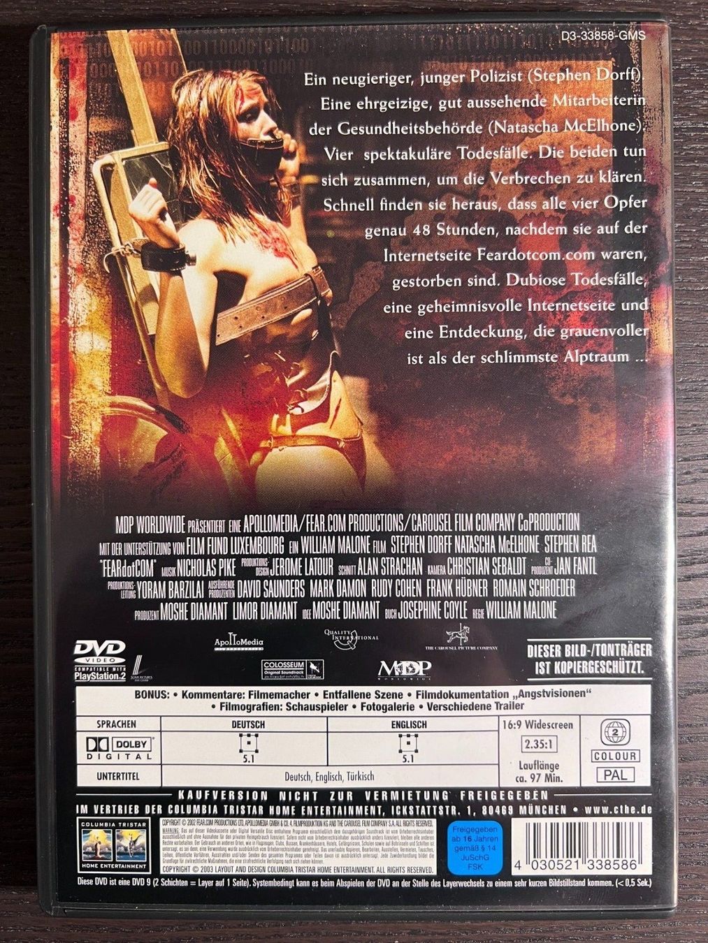 Tutti i DVDs: Feardotcom – Usato da Zürich venduto da FilmFreunde 1