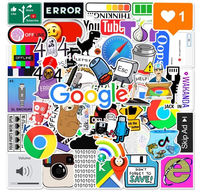 Sticker: Internet Google Safari Chrome Explorer Web 50 tlg Stickerset – Nuovo e nell'imballaggio originale da Dättlikon venduto da easythings 1