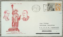 TR13 Enveloppe + Timbre USA 1965