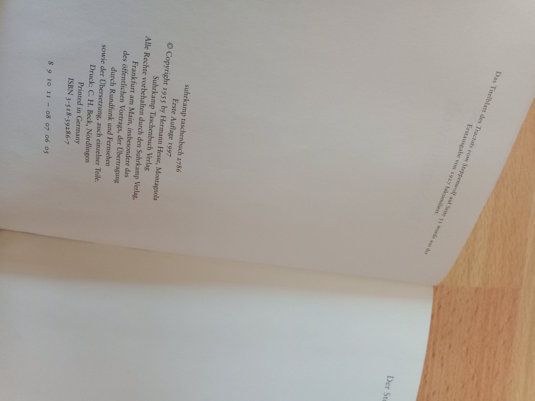 Libri: Hermann Hesse Der Steppenwolf Klassiker Suhrkamp Verlag – Usato da Wangen b. Olten venduto da EmilythestrangeX 3