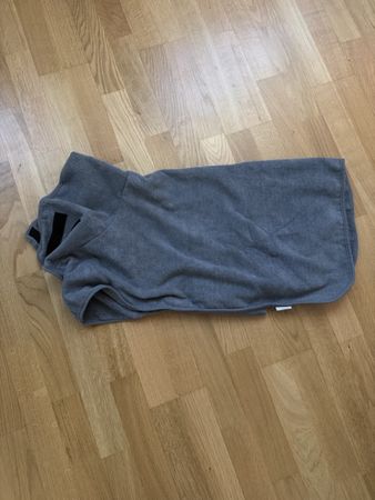 Peignoir pour chien gris