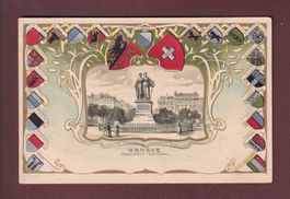 GENEVE - Monument National - Cantons - Carte gauffrée - 1905