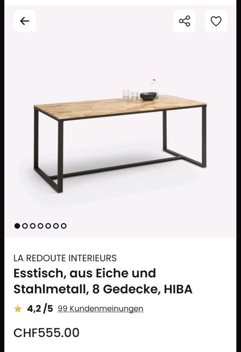 Tavoli: Esstisch aus Eiche mit Metallbeinen von Laredoute – Usato da Zürich venduto da superzapphire 5
