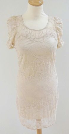 Voyelles - Neues Spitzenkleid - beige - Grösse S
