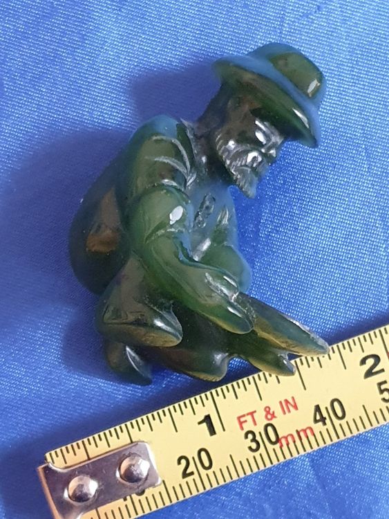 Jade Schildkröten Statue Aus Natürlichem Edelstein | Handgeschnitzt, 7,6cm | Symbol Für Langlebigkeit & Glück