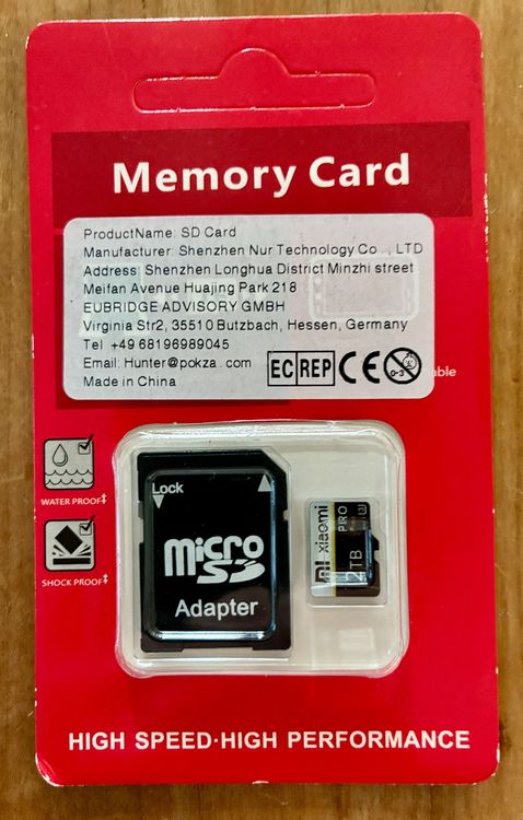Xiaomi Cartes mémoire: Original Xiaomi Micro SD 2TB, NEU & OVP – Neuf avec emballage d'origine à Zürich par tersus1981