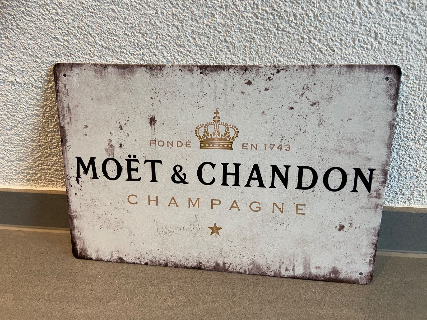 Insegne: MOET & CHANDON Vintage Blechschild ! – Nuovo e nell'imballaggio originale da Seon venduto da Aaargauer01 7