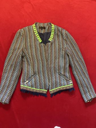 Glitz&Glam Jacke, Gr. S, Tweed Optik mit Neon Details!