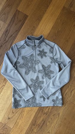 Odlo Fleece Pullover grau Schneeflocken Grösse S