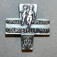 Badge Pupilles Pupillettes Courtetelle 1973