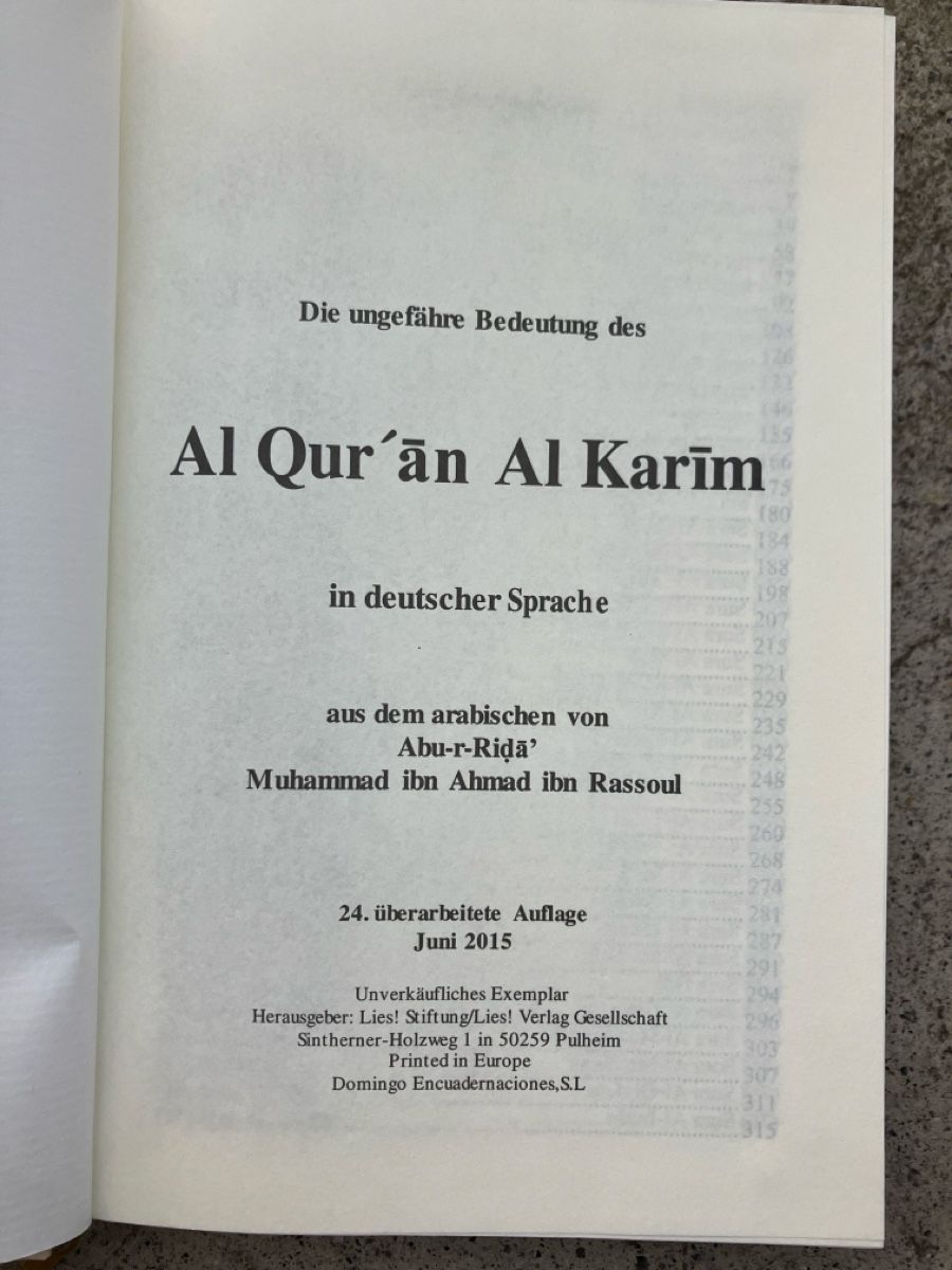 Livres: Koran deutsch – Neuf (Voir description) à Knonau par fiomuckel 1