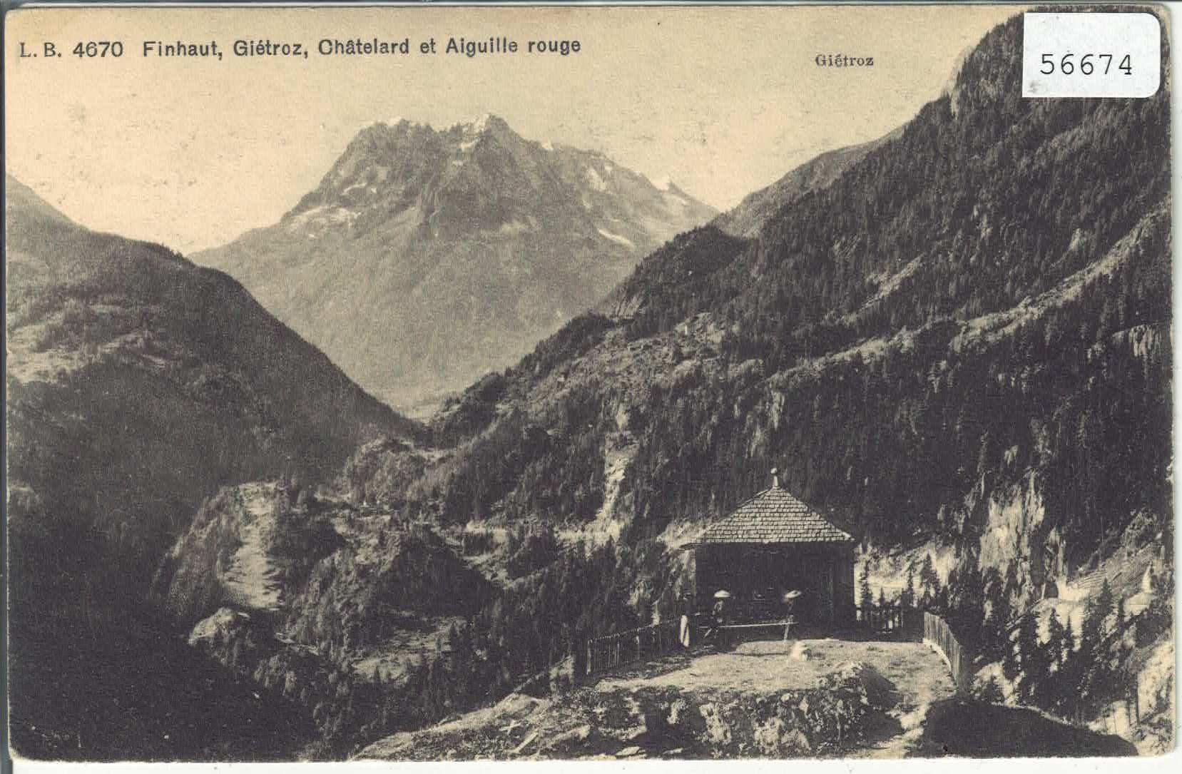 Cartes postales: Finhaut - Gietroz, Chatelard et Aiguille rouge – D'occasion à Ettingen par Kartenplanet