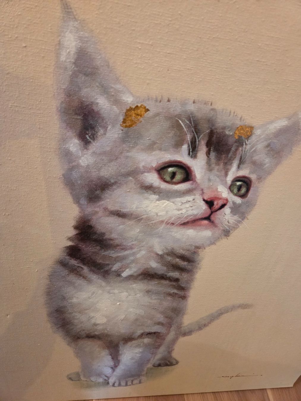 Dipinti: Grand tableau toile chat gris – Usato da Noville venduto da mel_bsj2 1