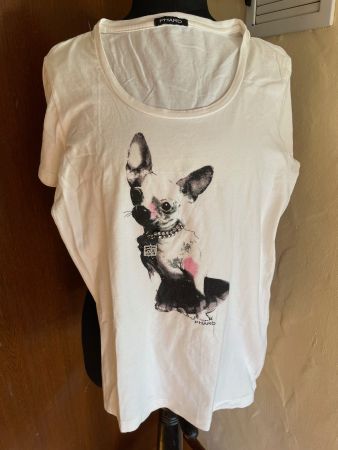 Chihuahua bling bling collar Motiv T shirt Phard weiss Gr. M