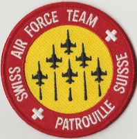 Swiss Air Force Patrouille Suisse Team Soff mit Klett.