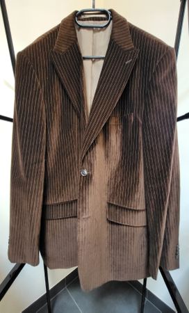 Veste homme en velours côtelé marron taille 56