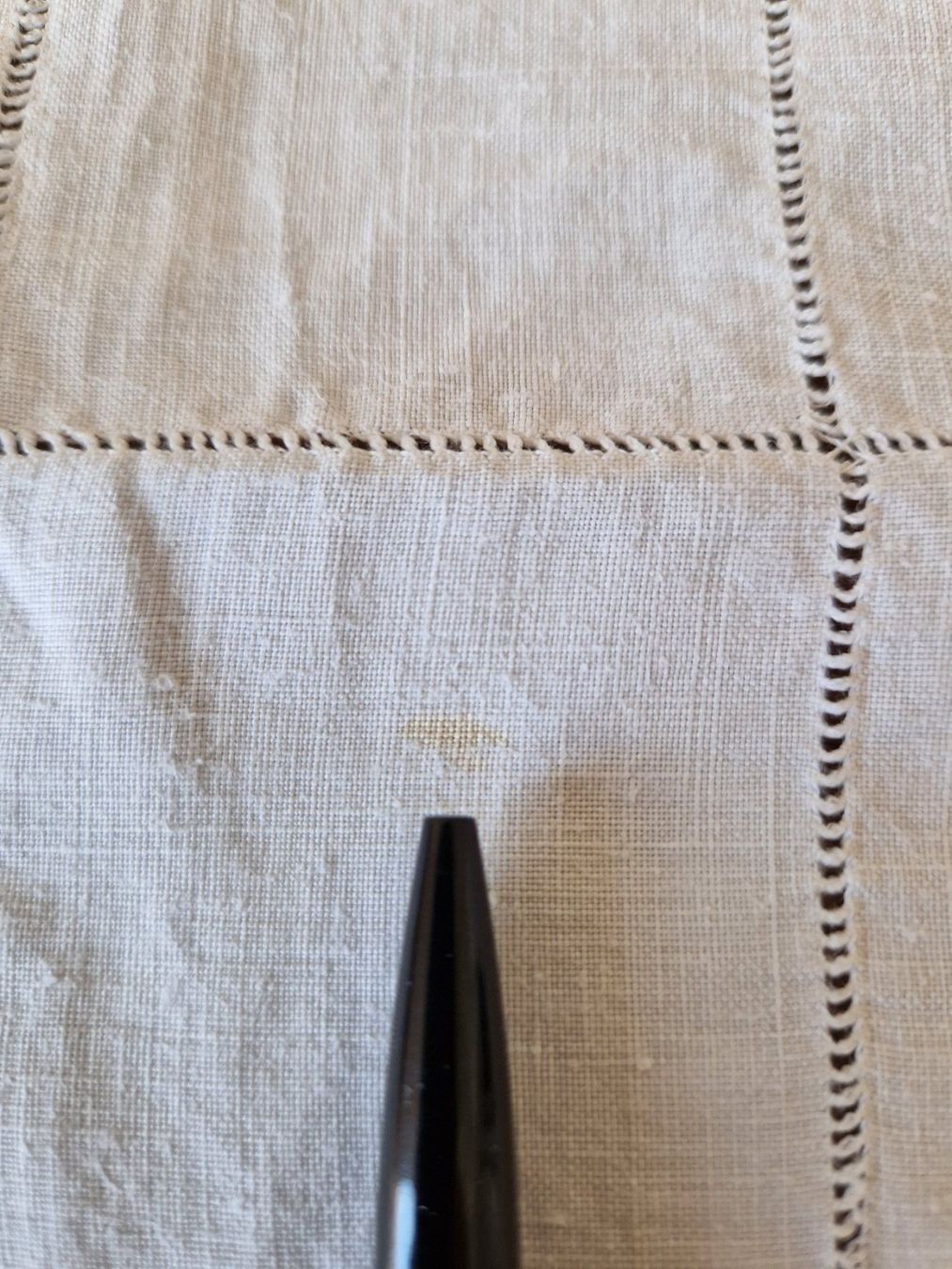 Biancheria da letto: 7 Leinen Servietten weiss mit Monogramm – Usato da Bern venduto da Antikbatik 9