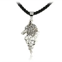Wolf Kette Collier Metal silberfarbig Herren Loup Celte