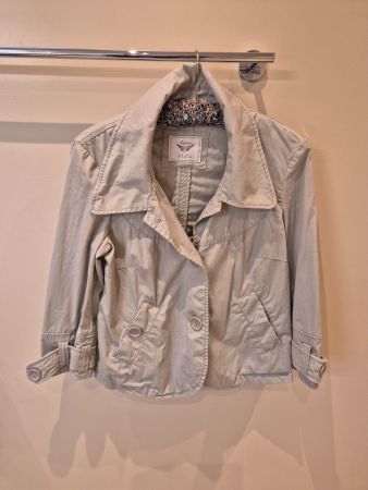 Esprit Damen Jacke, beige, Grösse 36, 3/4 Ärmel