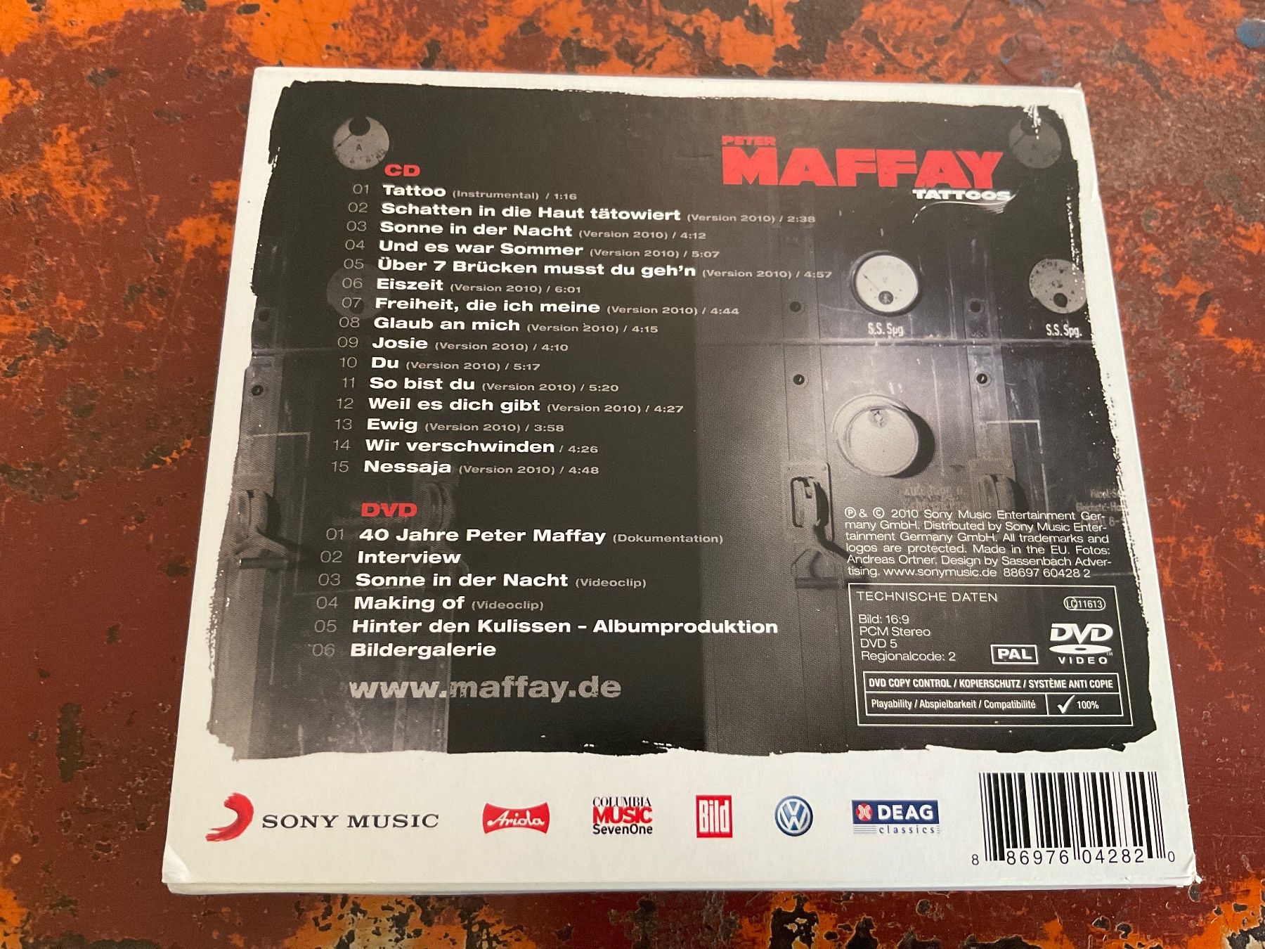CD: Peter Maffay Tattoos CD&DVD – Usato da Delémont venduto da vinylfreak01 1