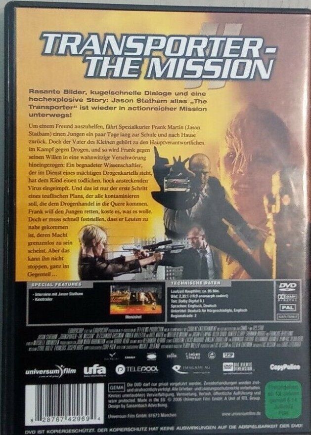 Alle DVDs: Transporter - The Mission – Neu (gemäss Beschreibung) aus Gerlafingen von Negnid 1
