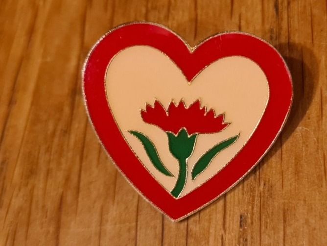 Plaketten & Abzeichen: Pin "Herz" – Gebraucht aus Winkel von Heuresis