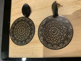 Orecchini neri mandala