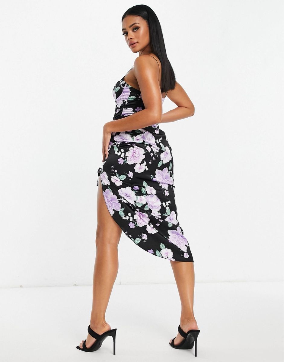 Vestiti: ASOS DESIGN - Figurbetontes Midi-Trägerkleid – Nuovo e nell'imballaggio originale da Zürich venduto da luxuryoutlet1 2