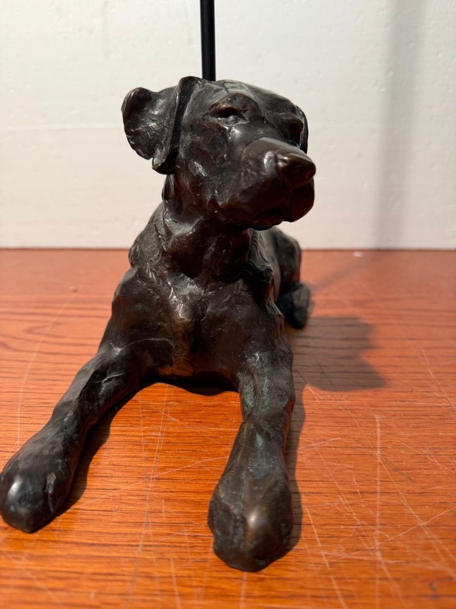 Statuette: Dog shaped door stop black cooper  – Usato da Lausanne venduto da artnouveau04 1