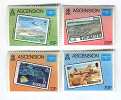 Briefmarken "Briefmarkenausstellung". Ascension.