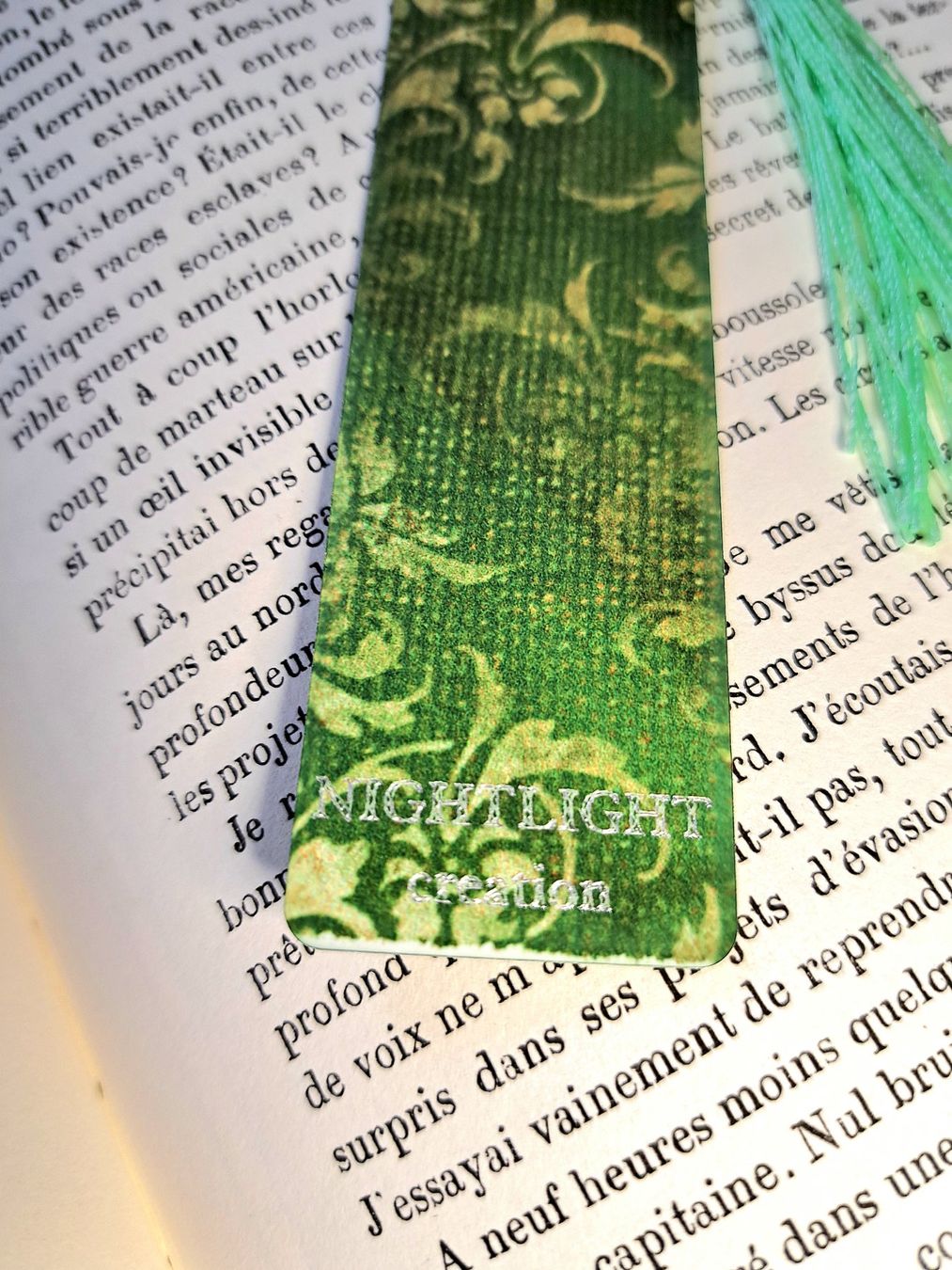 Autres collections & raretés: Marque-page métal "Reading emotions", fait main, vert – Neuf (Voir description) à Troinex par adelineac 2