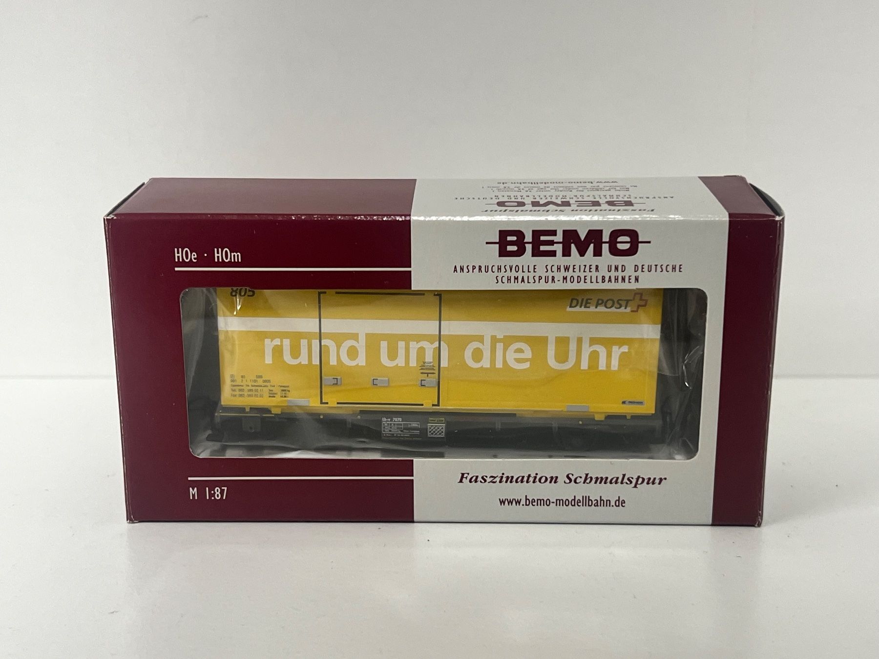 Bemo Modellini di ferrovie: Bemo Rhb  Postcontainer Nr.805 rund um die Uhr – Nuovo e nell'imballaggio originale da Geroldswil venduto da TopTrain54