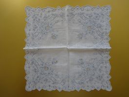 Antikes Taschentuch / St.Gallen Stickerei Hochzeit