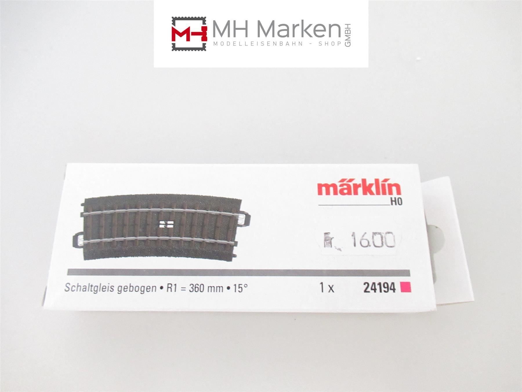 Märklin Modelleisenbahnen: Märklin 24194 Schaltgleis gebogen AC H0 – Gebraucht aus Basel von mhmarken