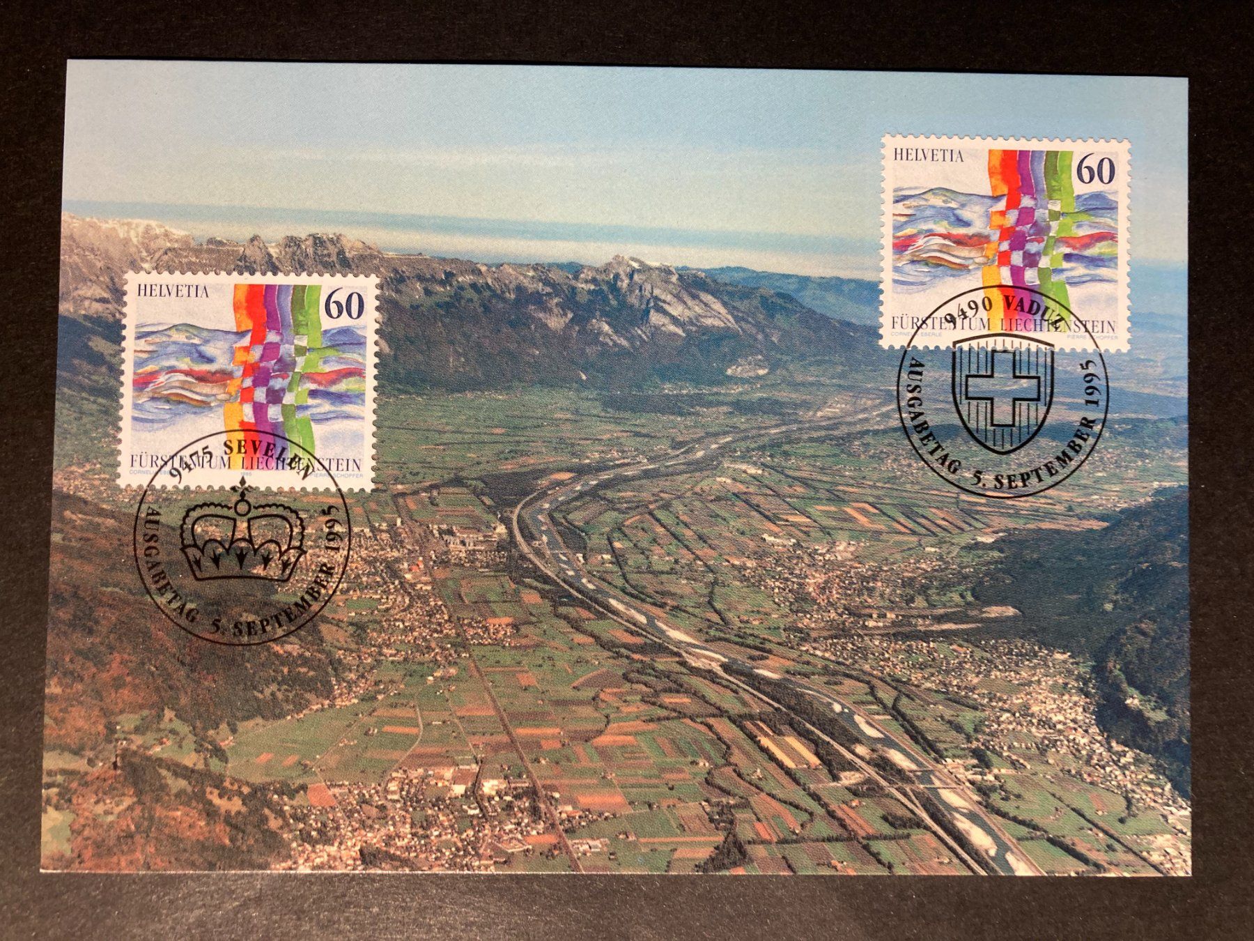 Tutti i francobolli: Schweiz/Liechtenstein 1995 Maximumkarte Nachbarschaft – Nuovo (secondo la descrizione) da Liestal venduto da schnueps