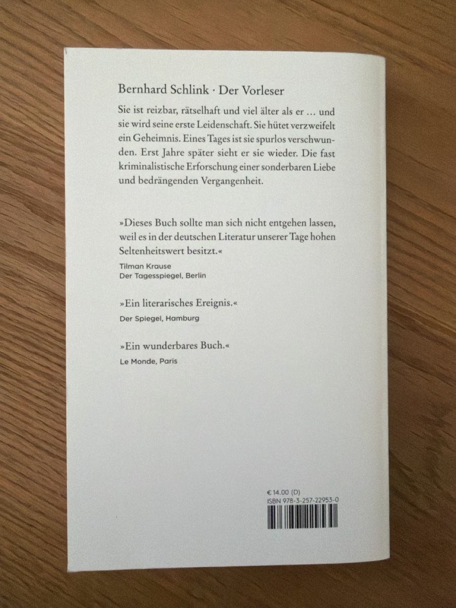 Livres: Der Vorleser - Bernhard Schlink – Neuf (Voir description) à Zug par sab_sm5q 1