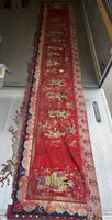 Antike Stickerei Chinesische Hand signiert Massen 410x75 cm